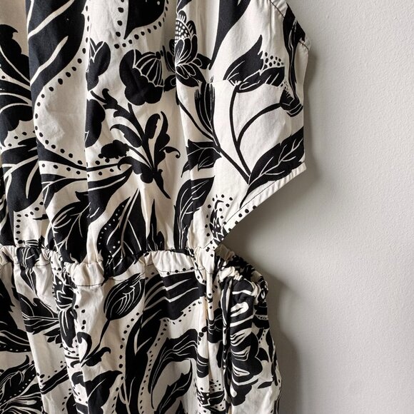 NWT Who What Wear Batik Floral Sleeveless Cut-Out Long Dress - Picture 4 of 12